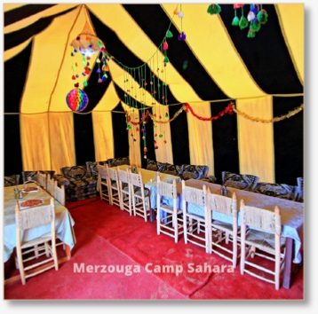 Restaurant in Merzouga Camp Sahara