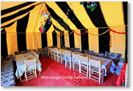 Restaurant in Merzouga Camp Sahara