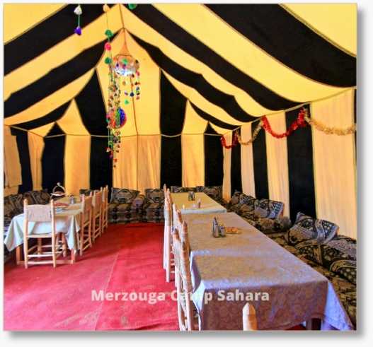 Restaurant in Merzouga Camp Sahara