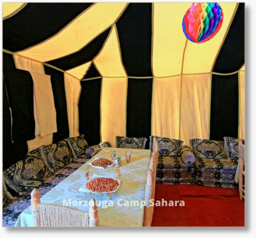 Restaurant in Merzouga Camp Sahara